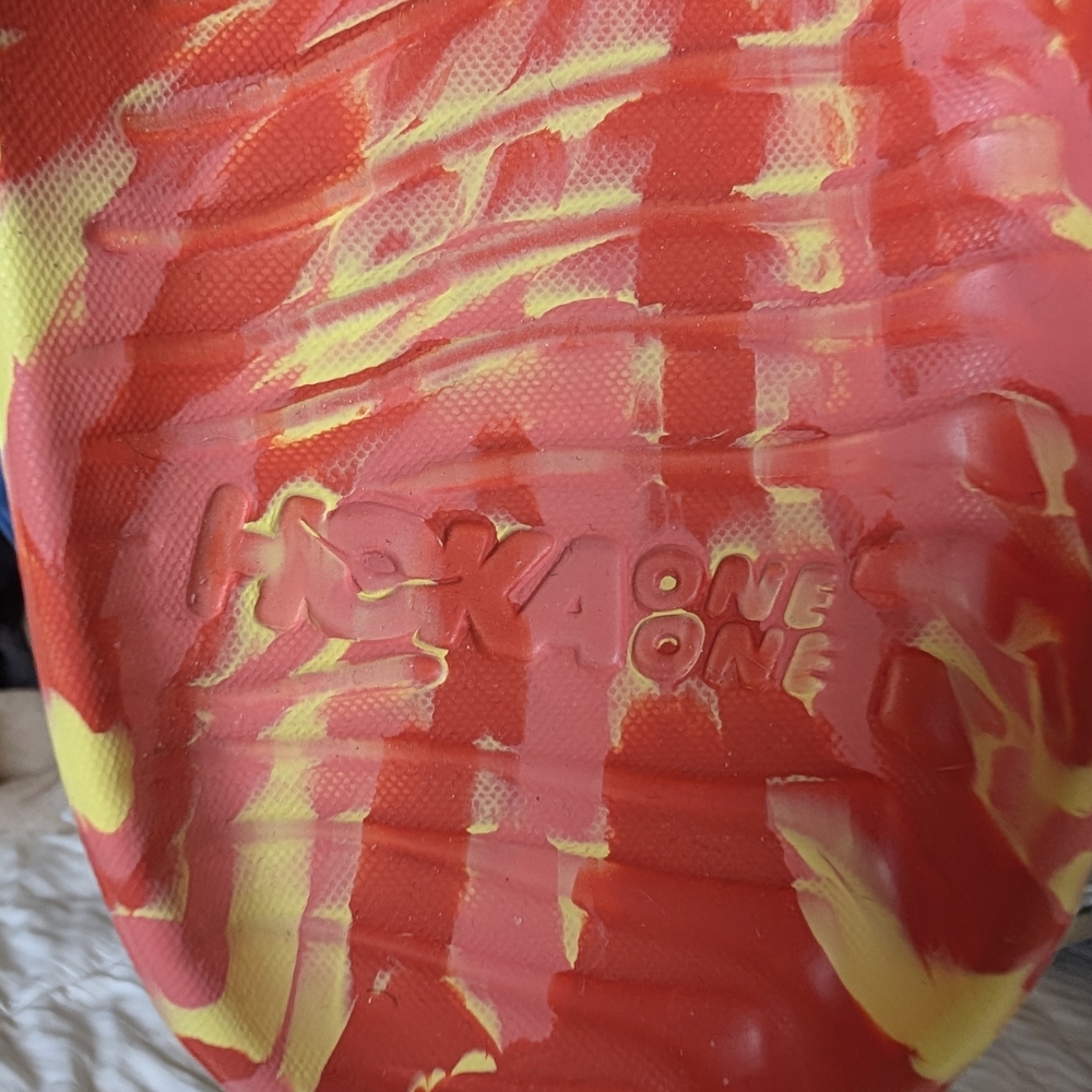 Hoka One One Red and Yellow Sandals - Picture 2 of 4